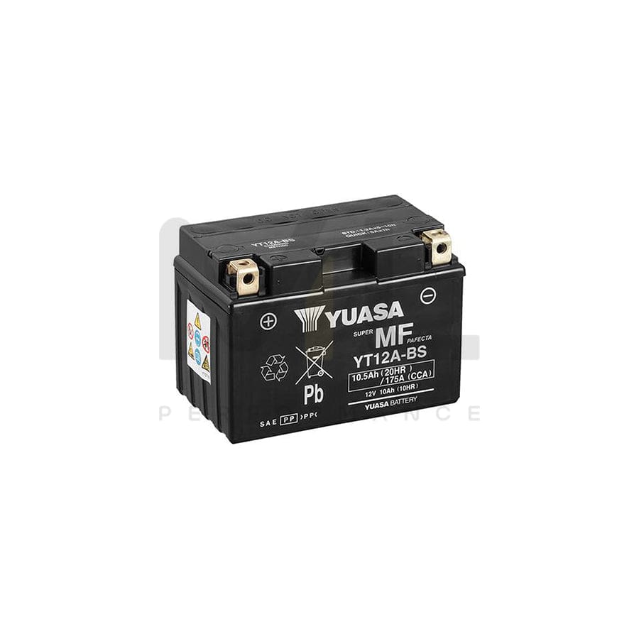 Yuasa YT12A-BS 12v VRLA Motorbike & Motorcycle Battery | ML Performance EU Car Parts