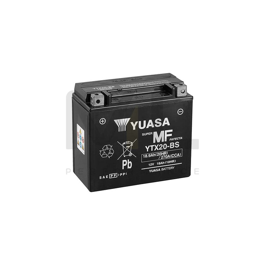 Yuasa YTX20-BS 12v VRLA Motorbike & Motorcycle Battery | ML Performance EU Car Parts