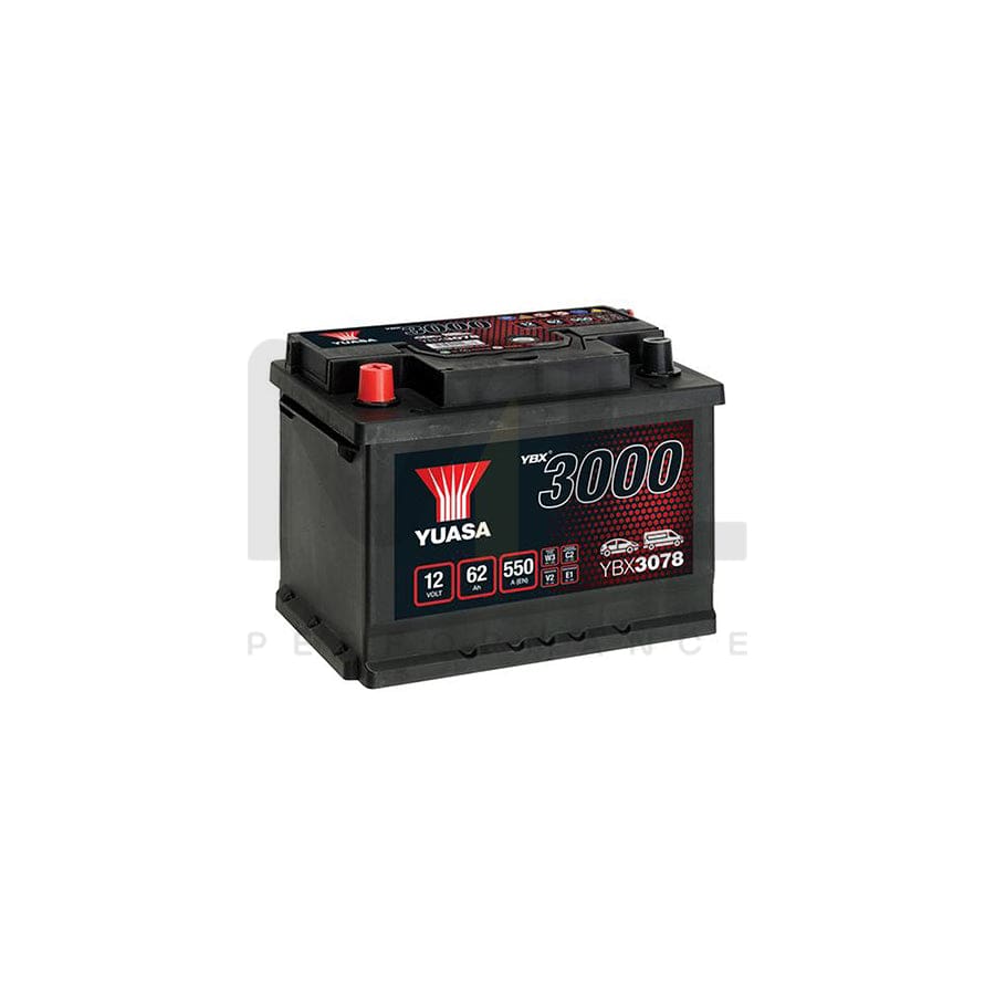 Yuasa YBX3078 12v 62Ah SMF Battery | ML Performance EU Car Parts