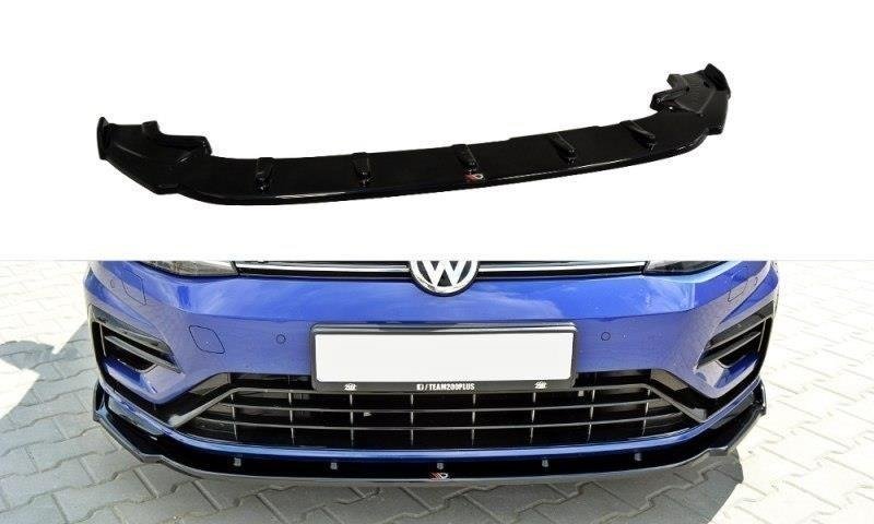 Maxton Design VW-GO-7F-R-FD1T Front Splitter V.1 Volkswagen Golf R / R-Line MK7.5 | ML Performance EU Car Parts