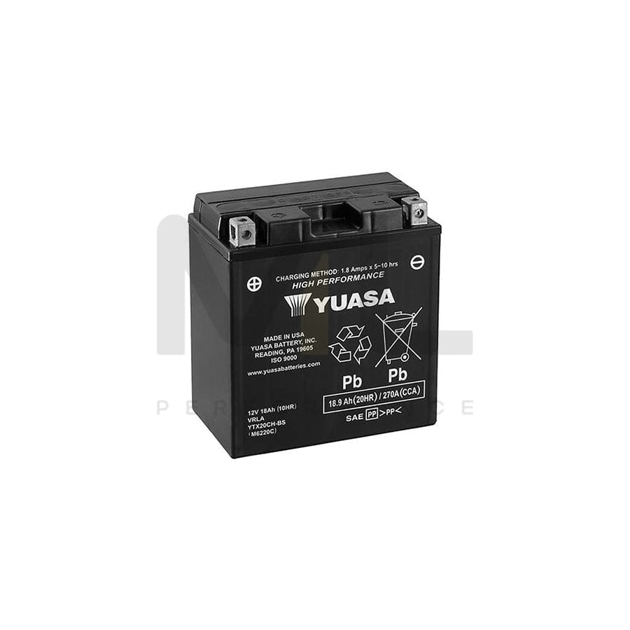 Yuasa YTX20CH-BS 12V High Performance Maintenance Free Motorbike & Motorcycle Battery | ML Performance EU Car Parts