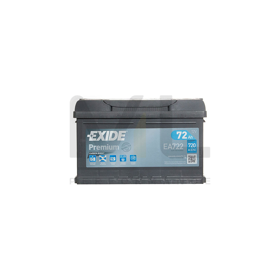 Exide Premium 100 Car Battery (72Ah) - 5 Year Guarantee | ML Performance EU Car Parts