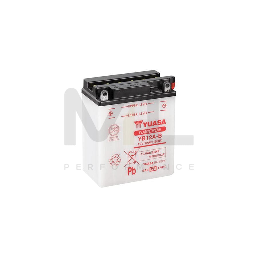 Yuasa YB12A-B 12v Motorbike & Motorcycle Battery | ML Performance EU Car Parts