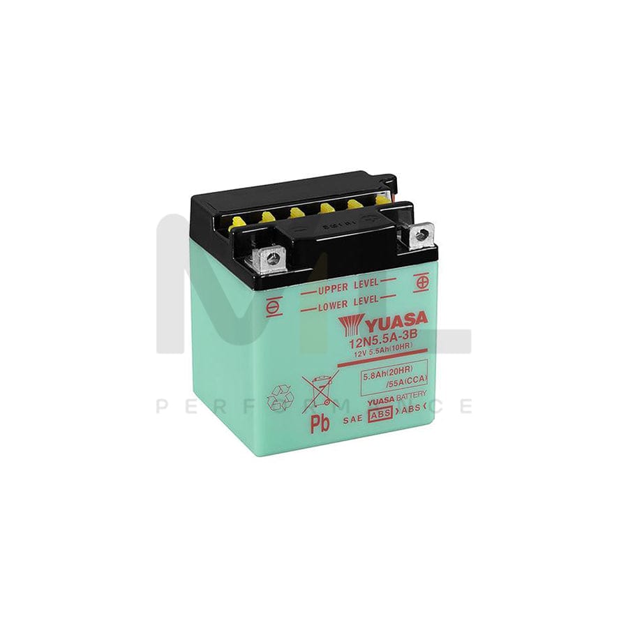 Yuasa 12N5.5A-3B 12v Motorbike & Motorcycle Battery | ML Performance EU Car Parts