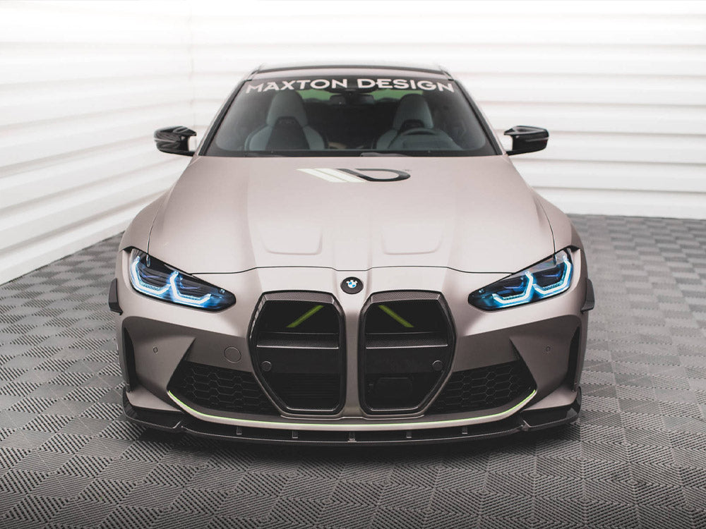 CARBON FIBER FRONT GRILL + LICENSE PLATE HOLDER BASE BMW M4 G82 / M3 G80 | ML Performance Car Parts