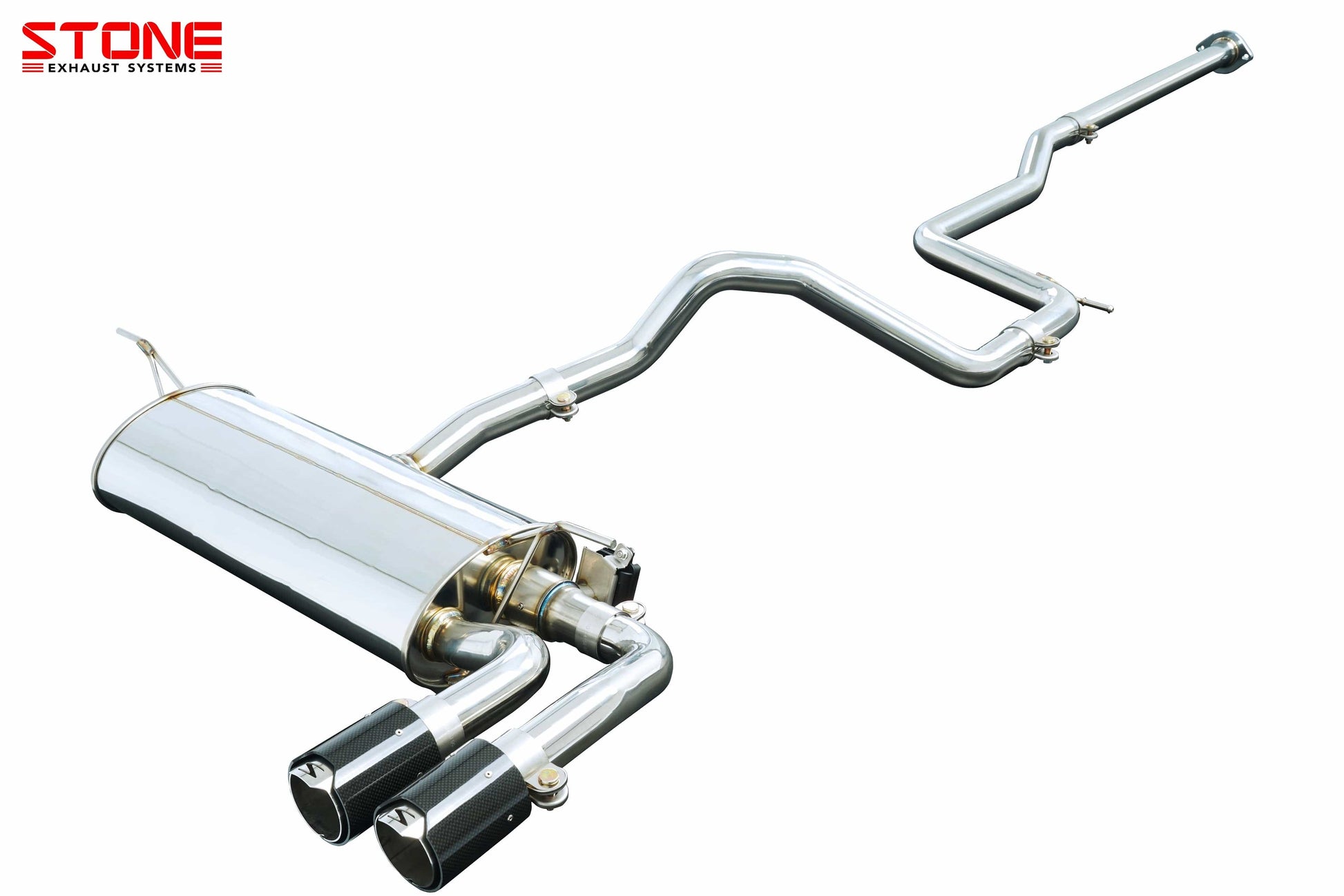 Stone Exhaust Ford 1.5T MK4 Focus Single Exit Twin Tailpipe Valvetronic Catback Exhaust System | ML Performance EU