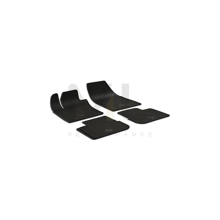 WALSER Tailored 50761 Floor mat set Elastomer, Front and Rear, Quantity: 4, Black | ML Performance Car Parts