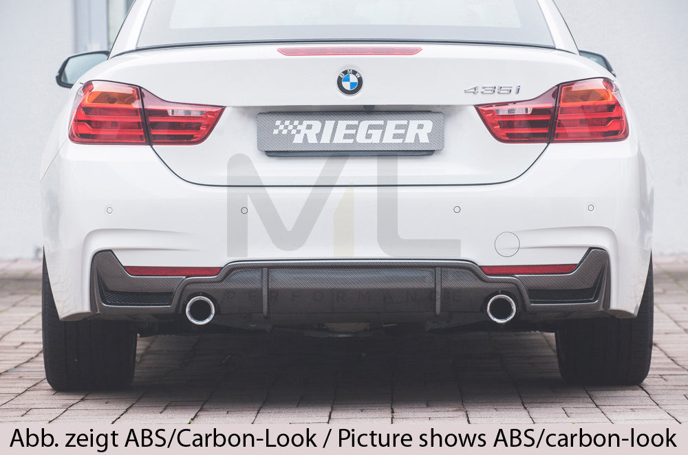 Rieger 00088072 BMW 4 Series F32 F33 F36 Rear Diffuser 2 | ML Performance EU Car Parts