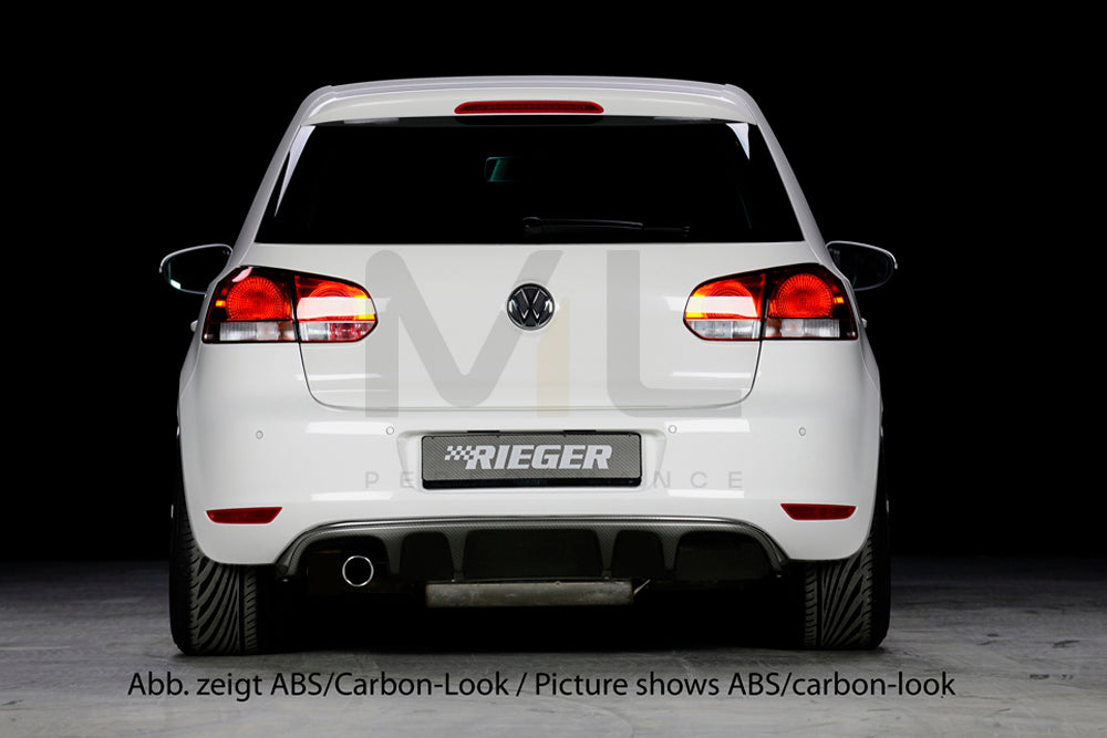 Rieger 00099801 VW Mk6 Golf Rear Diffuser 4 | ML Performance EU Car Parts