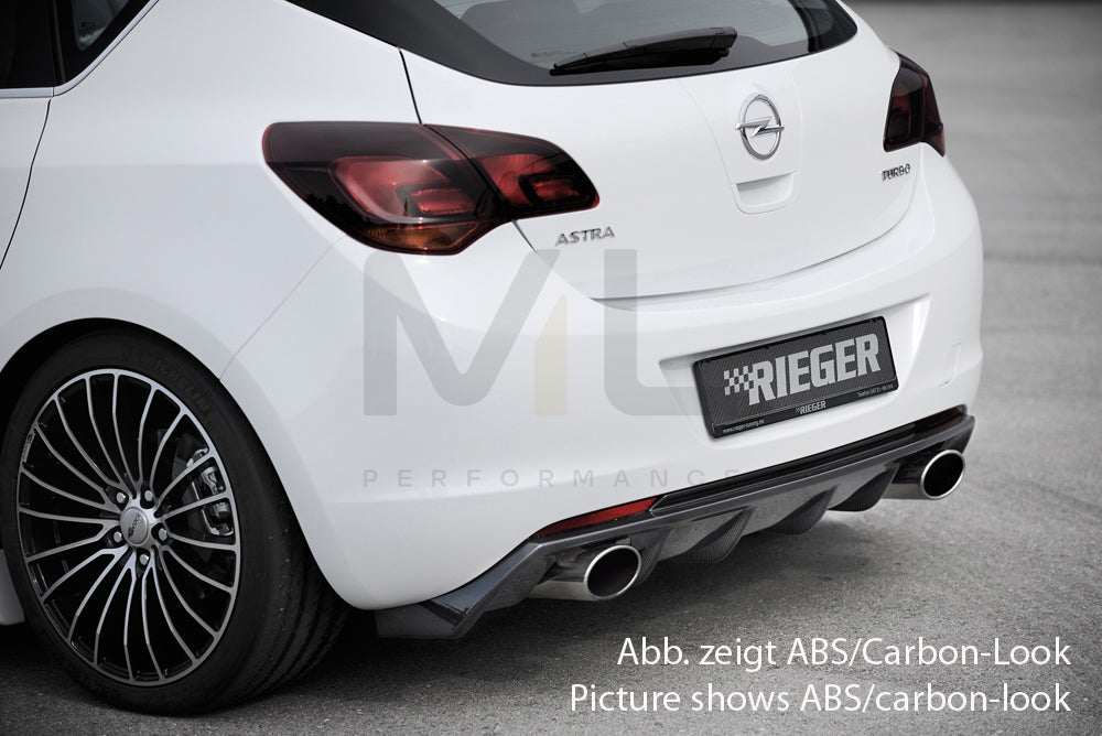 Rieger 00051316 Opel Astra J Rear Diffuser 2 | ML Performance EU Car Parts