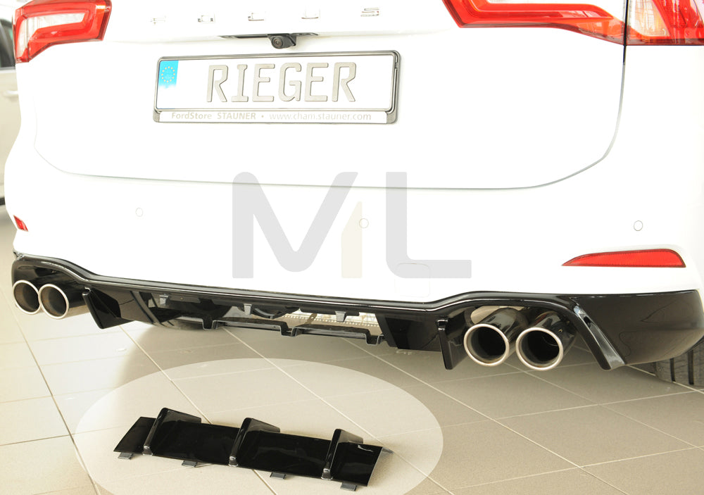 Rieger 00088242 Ford DEH Focus 4 Rear Diffuser (Inc. Focus 4 ST) 9 | ML Performance EU Car Parts