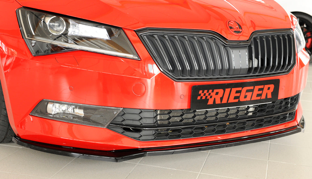 Rieger 00088149 Skoda 3T 3V Superb III Front Splitter 2 | ML Performance EU Car Parts