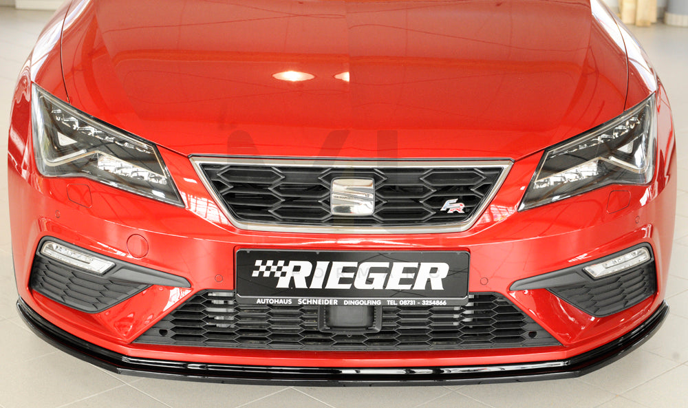 Rieger 00088131 SEAT 5F Front Splitter (Leon FR & Leon Cupra) 3 | ML Performance EU Car Parts