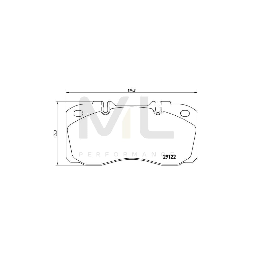 Brembo P A6 025 Brake Pad Set Prepared For Wear Indicator | ML Performance Car Parts