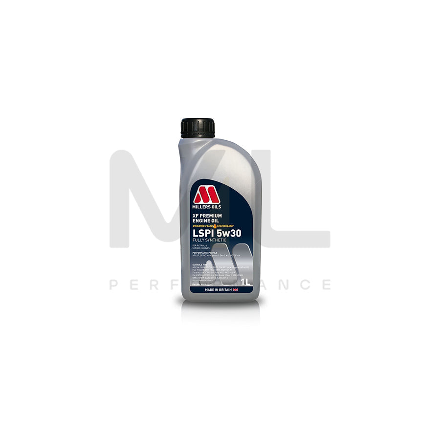 Millers Oils XF Premium LSPI 5W-30 Fully Synthetic Engine Oil 1l | Engine Oil | ML Car Parts UK | ML Performance