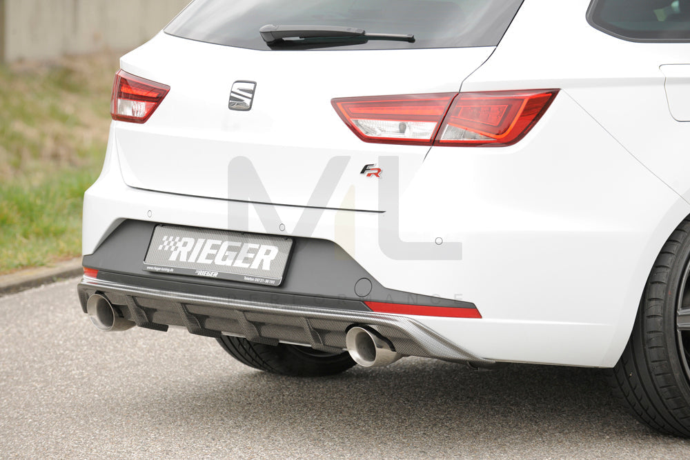 Rieger 00099285 SEAT 5F Leon FR Rear Diffuser 2 | ML Performance EU Car Parts