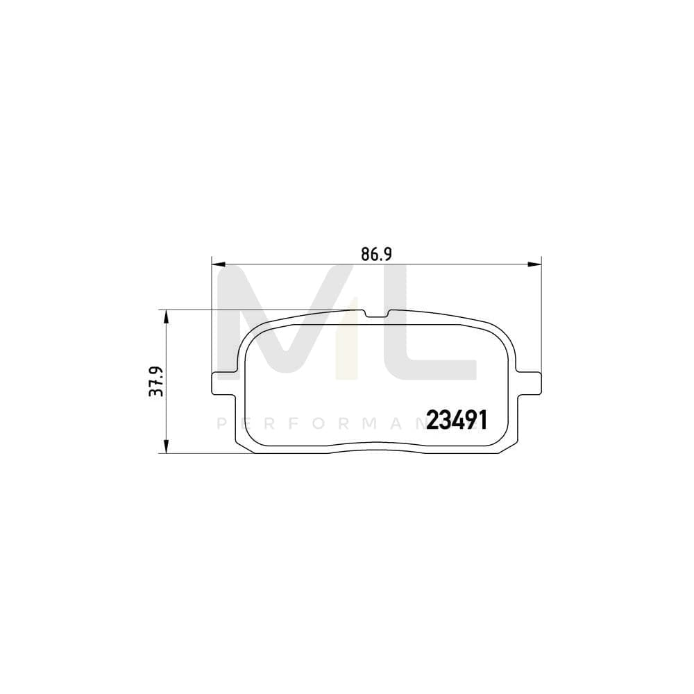 Brembo P 83 116 Brake Pad Set Excl. Wear Warning Contact | ML Performance Car Parts