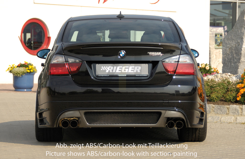 Rieger 00099550 BMW 3 Series E90 E91 Rear Diffuser 9 | ML Performance EU Car Parts