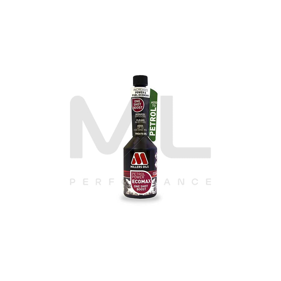 Millers Oils Petrol Power ECOMAX Fuel Treatment - One Shot Boost  | Engine Oil | ML Car Parts UK | ML Performance