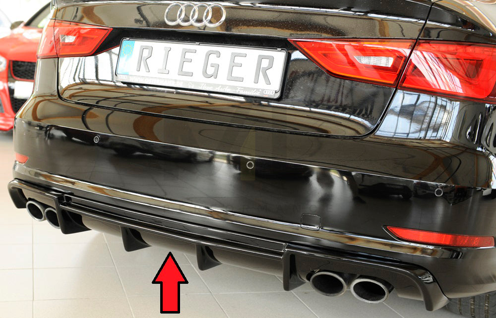 Rieger 00088164 Audi 8V S3 Rear Diffuser 1 | ML Performance EU Car Parts