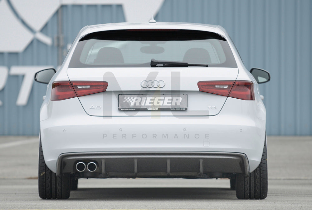 Rieger 00099142 Audi 8V A3 Rear Diffuser 4 | ML Performance EU Car Parts