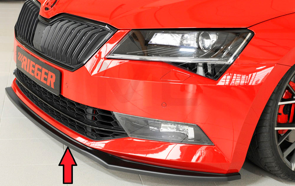 Rieger 00079040 Skoda 3T 3V Superb III Front Splitter 1 | ML Performance EU Car Parts