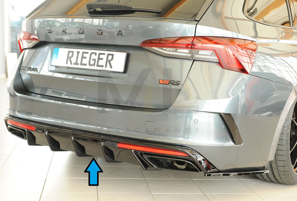 Rieger 00088255 Skoda NX Octavia RS Rear Diffuser 6 | ML Performance EU Car Parts