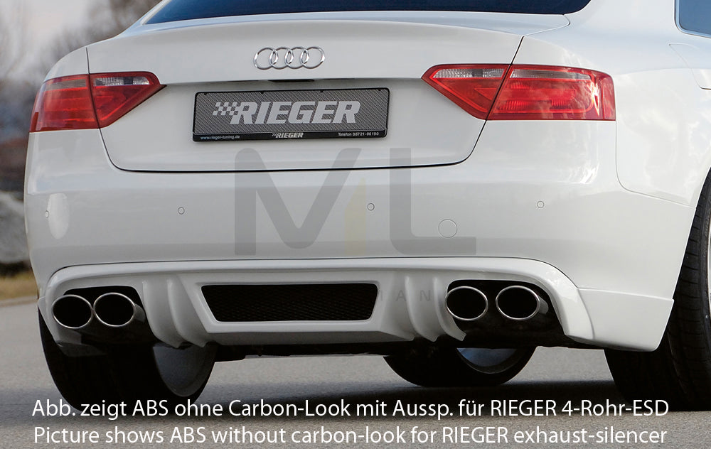 Rieger 00099065 Audi B8 B81 A5 Rear Diffuser 3 | ML Performance EU Car Parts