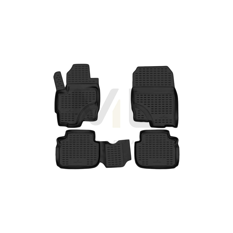 WALSER Tailored, XTR 75212 Floor mat set Elastomer, Front and Rear, Black | ML Performance Car Parts