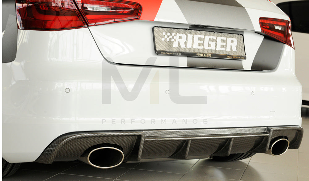 Rieger 00099357 Audi 8V Rear Diffuser (A3 & S3) 8 | ML Performance EU Car Parts