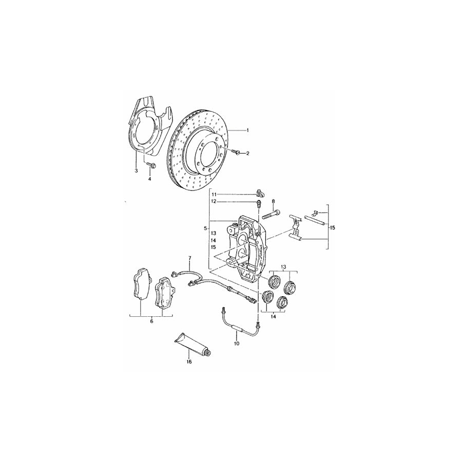 Genuine Porsche Brake Pad Pin Kit Porsche 996 / 997 | ML Performance EU Car Parts