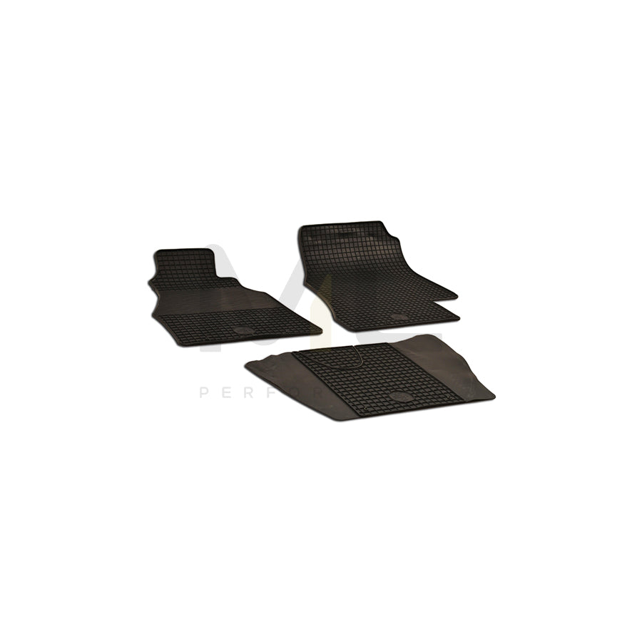 WALSER 50542 Floor mat set Elastomer, Front and Rear, Quantity: 3, Black | ML Performance Car Parts