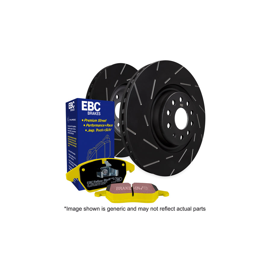 EBC PD08KF708 Honda NSX Yellowstuff Front Brake Pad & USR Disc Kit - Akebono Caliper 1 | ML Performance UK Car Parts