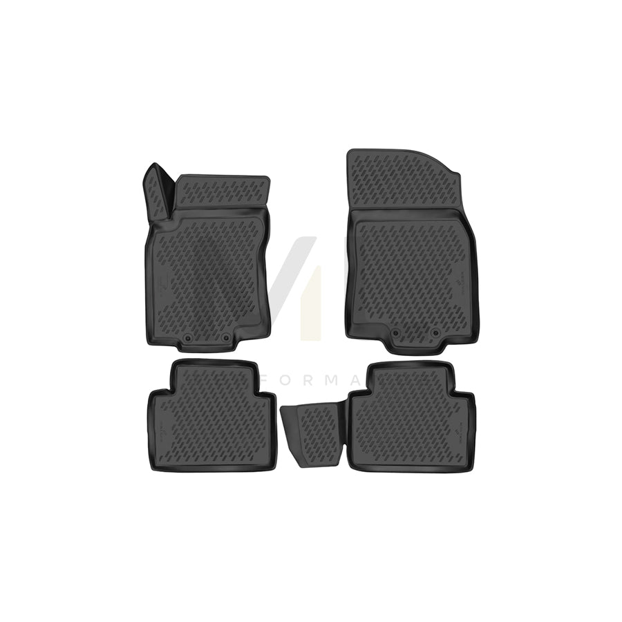 WALSER Tailored, XTR 75225 Floor mat set Elastomer, Front and Rear, Black | ML Performance Car Parts