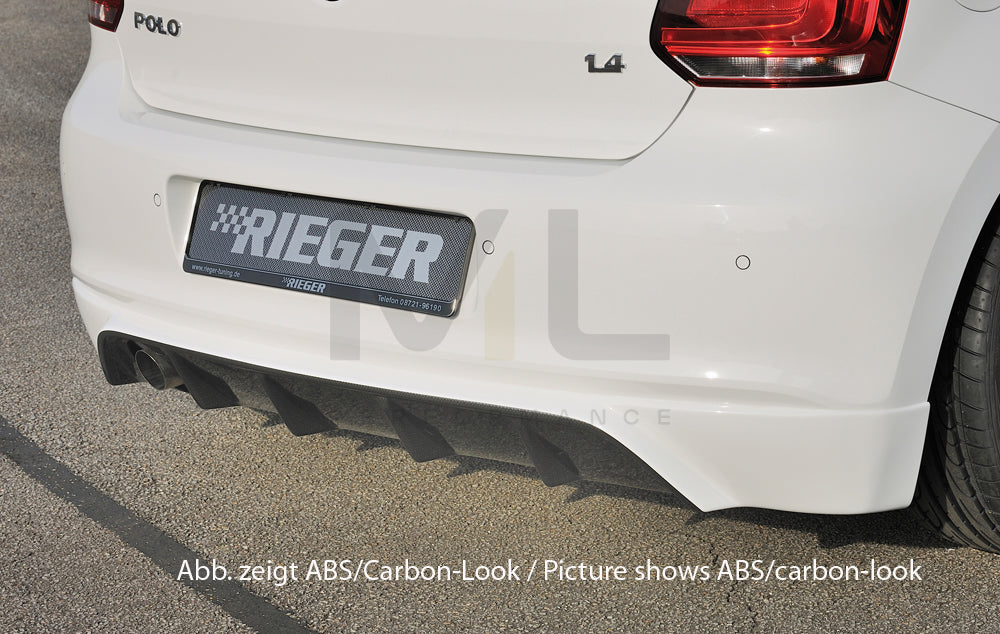 Rieger 00047206 VW 6R Polo Mk6 Rear Diffuser 1 | ML Performance EU Car Parts