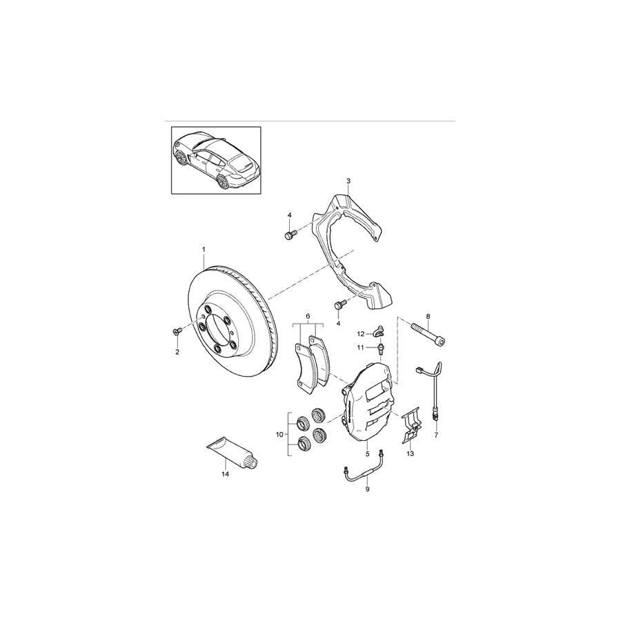 Genuine Porsche Brake Caliper Mounting Bolts Porsche 997 / Panamera / 991 / 981 Boxster / 981C Cayman | ML Performance EU Car Parts