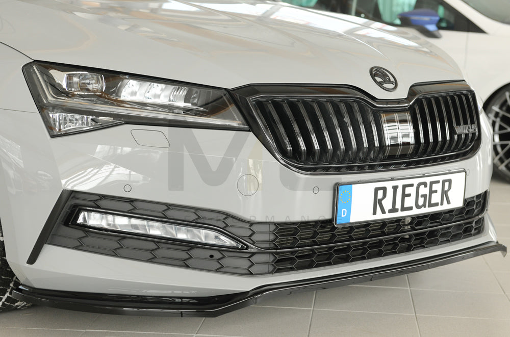 Rieger 00088175 Skoda 3T 3V Superb III Front Splitter 7 | ML Performance EU Car Parts