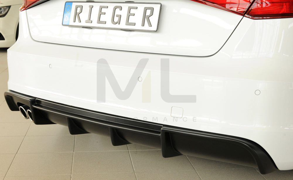 Rieger 00056804 Audi 8V A3 Rear Diffuser 6 | ML Performance EU Car Parts