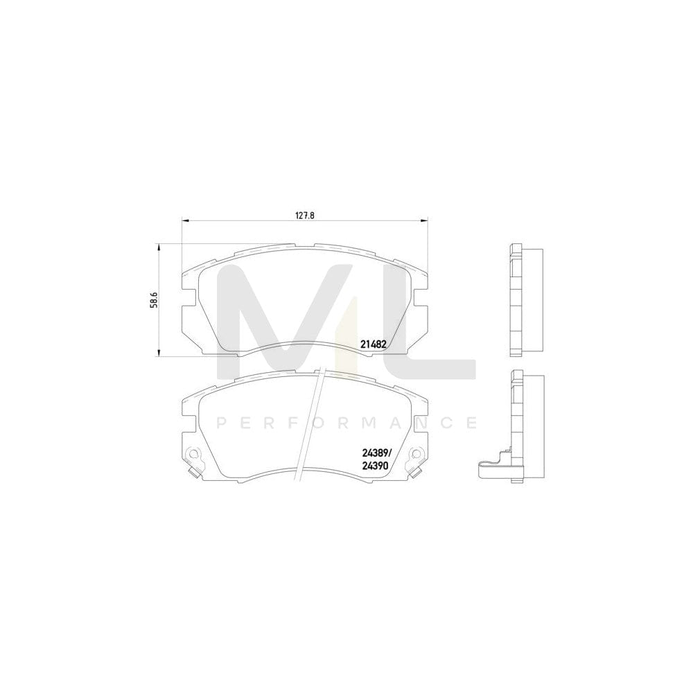 Brembo P 78 007 Brake Pad Set With Acoustic Wear Warning | ML Performance Car Parts