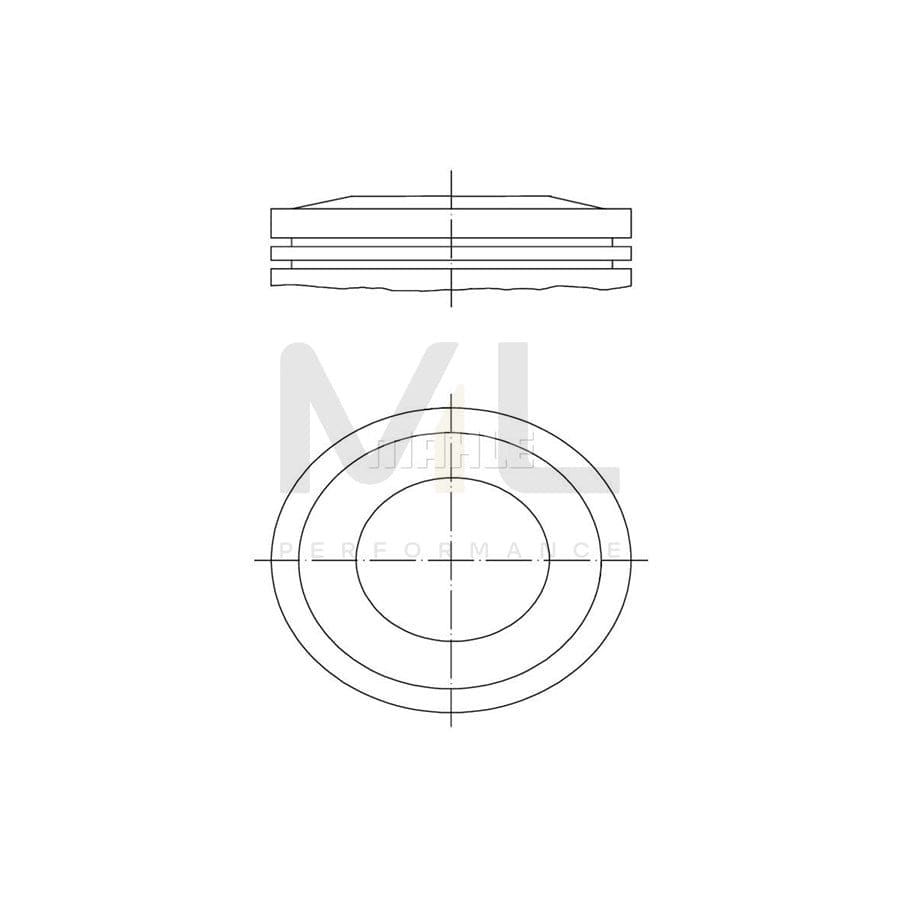 MAHLE ORIGINAL 039 34 00 Piston for PEUGEOT 404 84,0 mm, without cooling duct | ML Performance Car Parts