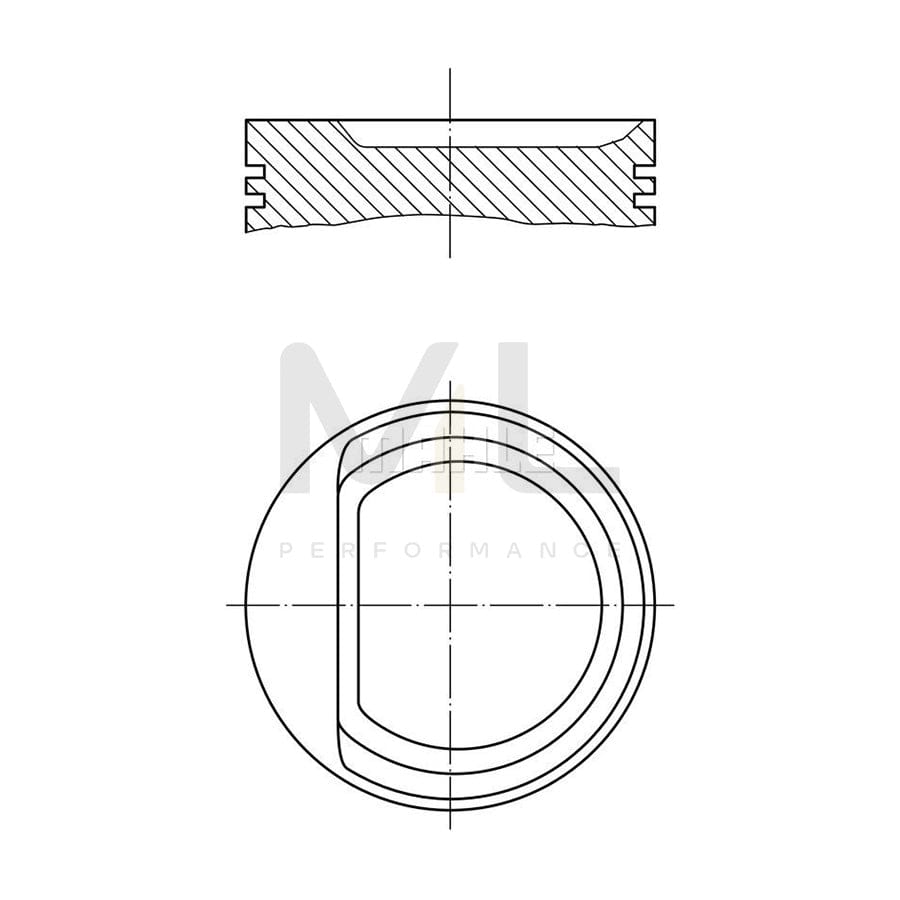 MAHLE ORIGINAL 030 71 01 Piston 76,76 mm, without cooling duct | ML Performance Car Parts