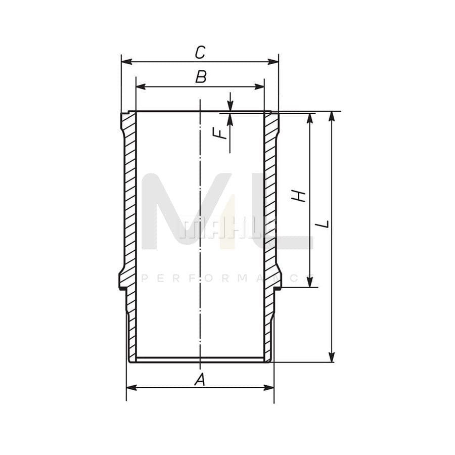 MAHLE ORIGINAL 021 WN 05 00 Cylinder Sleeve 58,0mm | ML Performance Car Parts