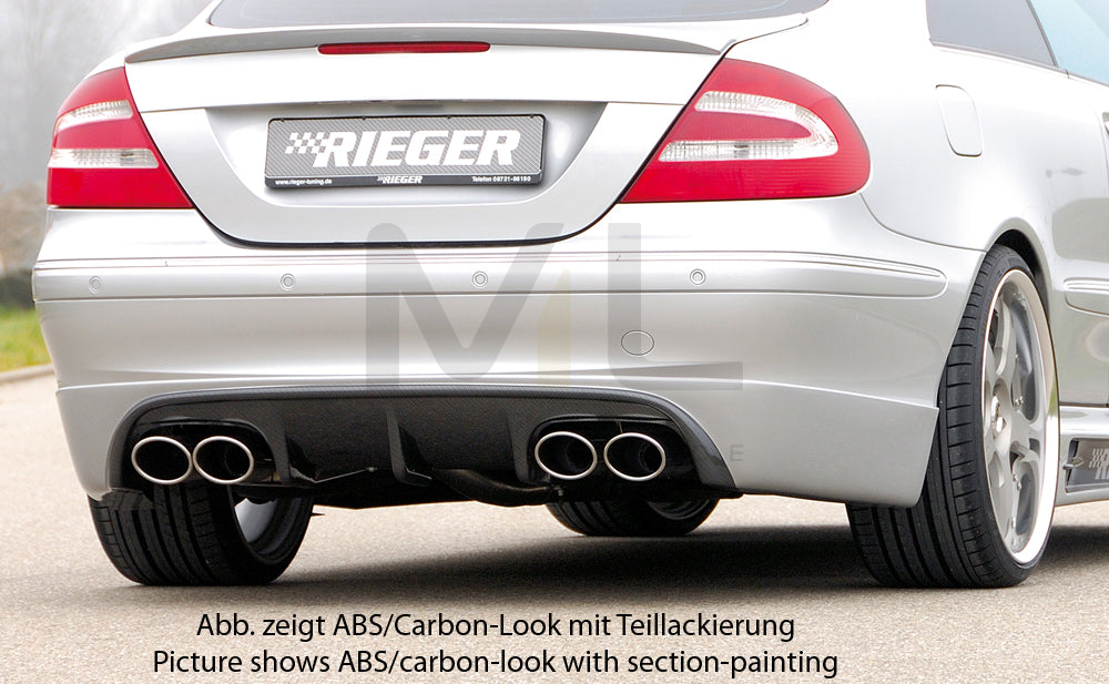 Rieger 00071015 Mercedes-Benz W209 CLK Rear Diffuser 4 | ML Performance EU Car Parts