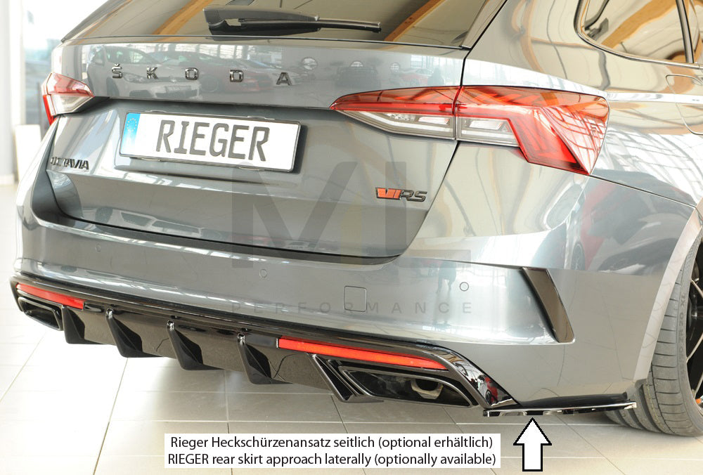 Rieger 00088254 Skoda NX Octavia RS Rear Diffuser 7 | ML Performance EU Car Parts