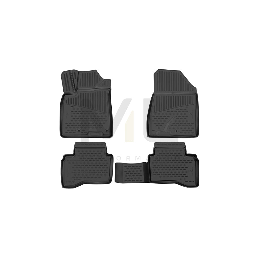 WALSER Tailored, XTR 75223 Floor mat set Elastomer, Front and Rear, Black | ML Performance Car Parts