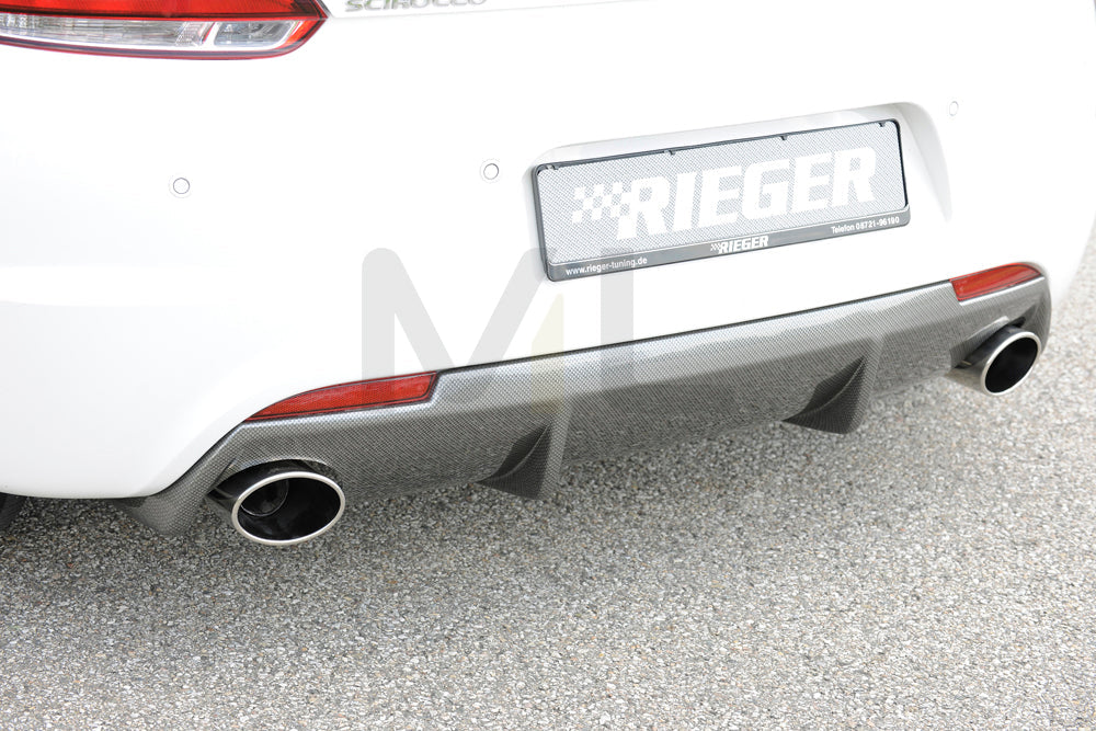 Rieger 00099281 VW 13 Scirocco R Rear Diffuser 3 | ML Performance EU Car Parts