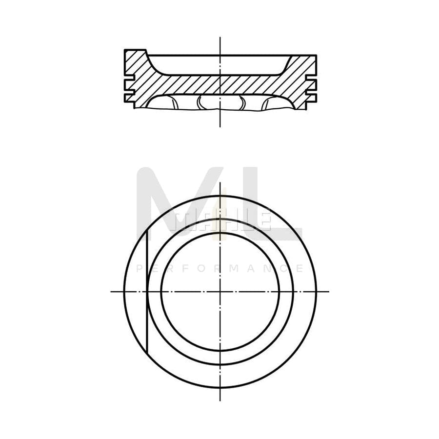 MAHLE ORIGINAL 033 97 01 Piston 83,01 mm, without cooling duct | ML Performance Car Parts