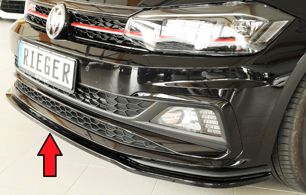 Rieger 00088167 VW Polo AW Front Splitter (Inc. Polo AW GTI) 1 | ML Performance EU Car Parts