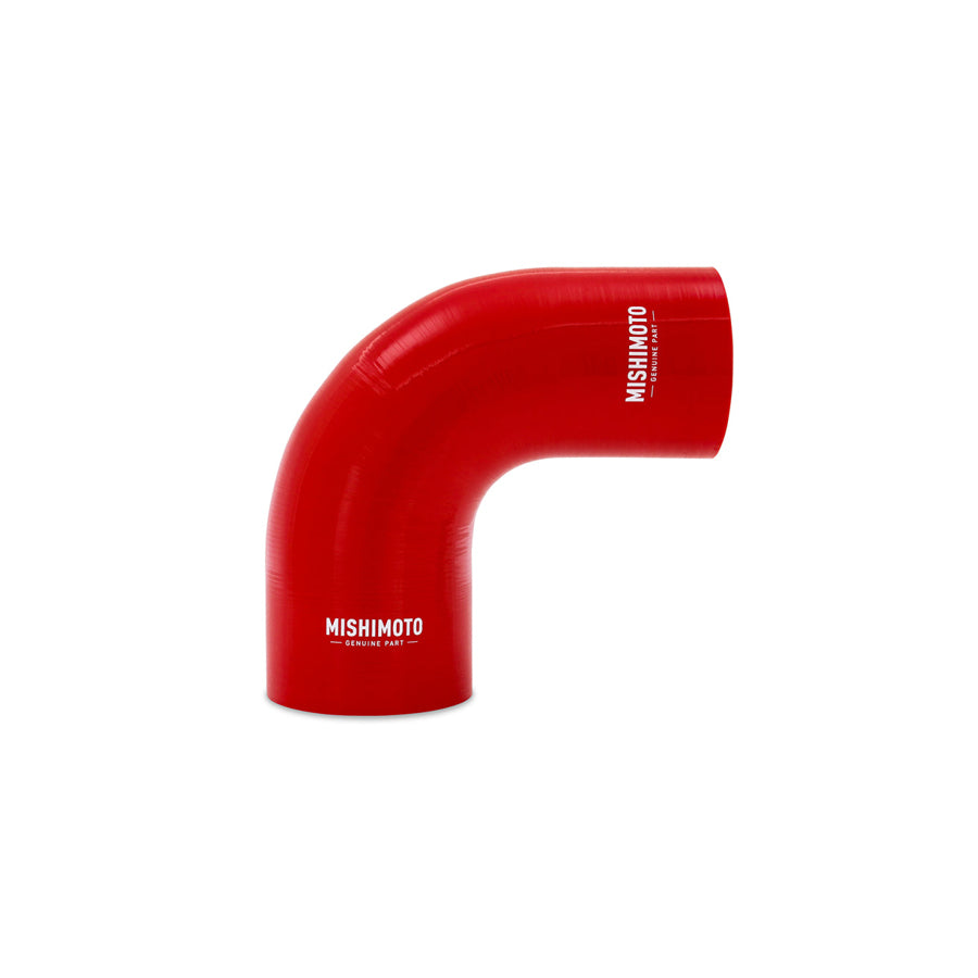 Mishimoto MMCP-R90-3540RD Silicone Reducer Coupler 90 Degree 3.5in to 4in - Red