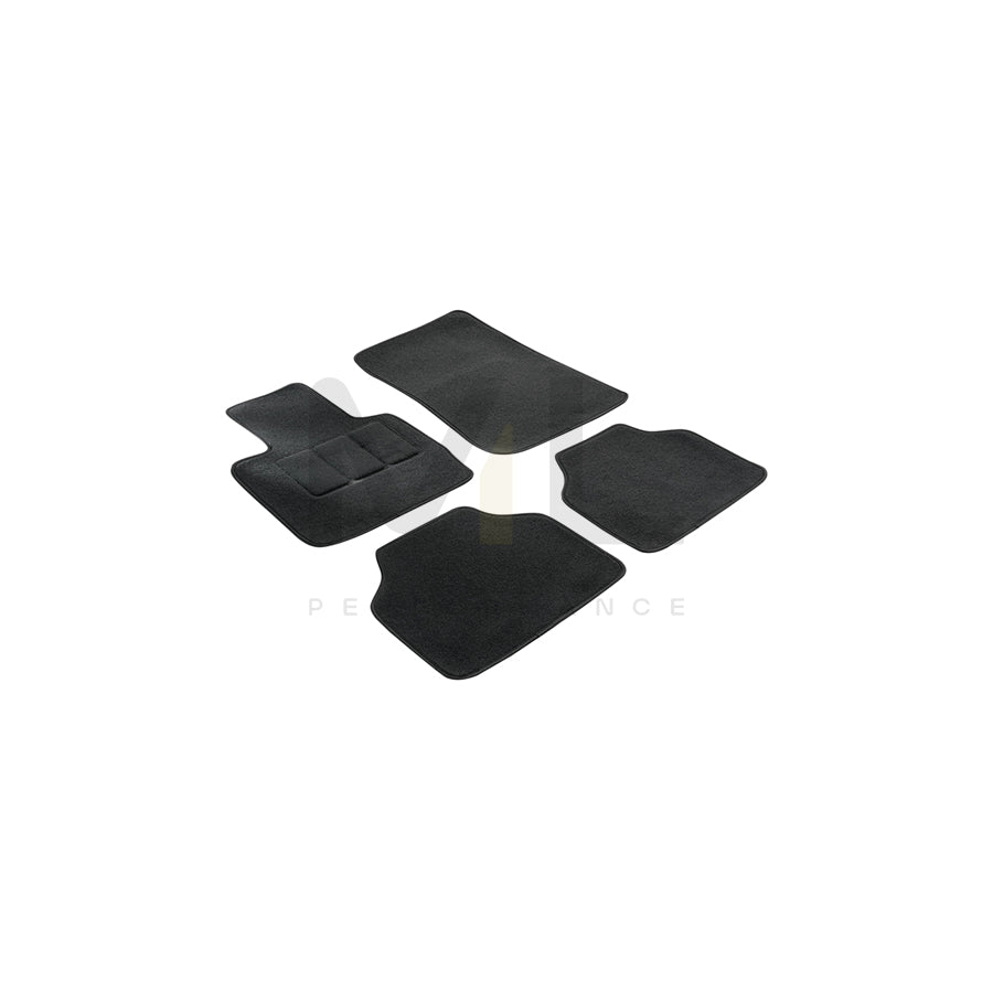 WALSER Tailored 14604 Floor mat set Textile, Front and Rear, Quantity: 4, Black | ML Performance Car Parts